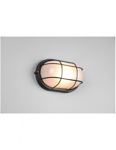 "ALANO" PLAFONIERA OVALE NERO CON... "ALANO" PLAFONIERA OVALE NERO CON...