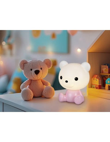 "HOPPER" LAMPADA DA TAVOLO ORSO ROSA H26 "HOPPER" LAMPADA DA TAVOLO ORSO ROSA H26
