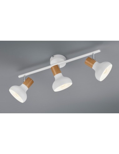 "LATIKA" BARRA 3 LUCI BIANCO/LEGNO L47 "LATIKA" BARRA 3 LUCI BIANCO/LEGNO L47