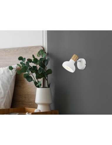 "LATIKA" SPOT SINGOLO BIANCO LEGNO H18 "LATIKA" SPOT SINGOLO BIANCO LEGNO H18