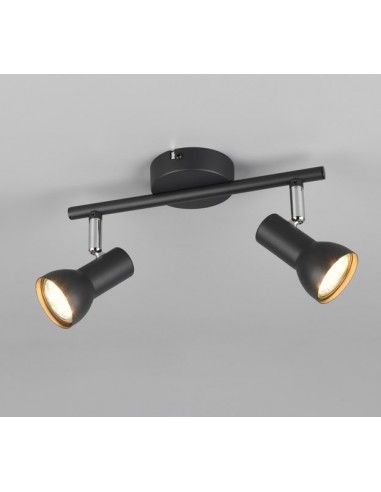 "CANTAR" BARRA 2 LUCI NERO L25 "CANTAR" BARRA 2 LUCI NERO L25