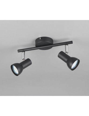"CANTAR" BARRA 2 LUCI NERO L25 "CANTAR" BARRA 2 LUCI NERO L25