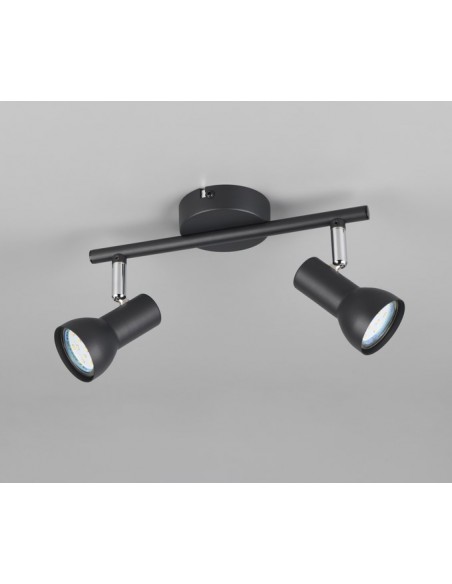 "CANTAR" BARRA 2 LUCI NERO L25