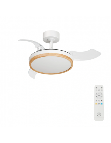 VENTILATORE "WHIRA" BIANCO/LEGNO D107... VENTILATORE "WHIRA" BIANCO/LEGNO D107...