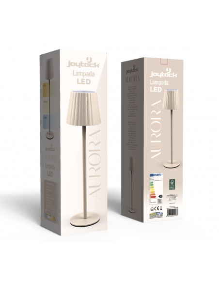 LAMPADA A LED AURORA H 38 CM. BEIGE