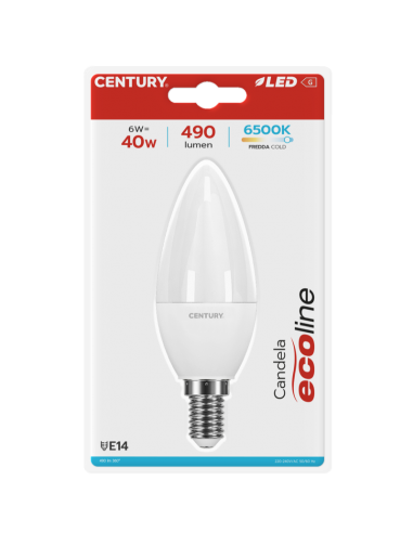 SET 3 LAMPADINE ECOLIGHT CANDELA 6W...