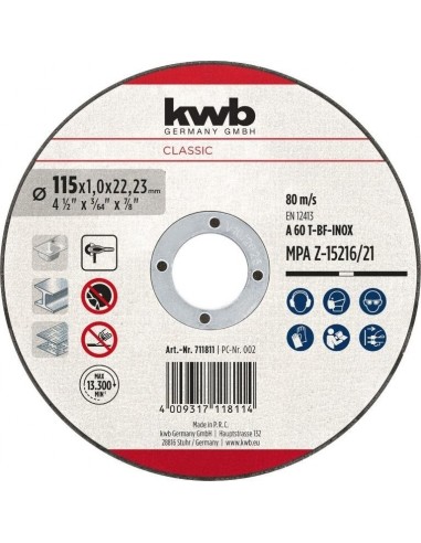DISCO DA TAGLIO PER METALLO 115X1,0 DISCO DA TAGLIO PER METALLO 115X1,0