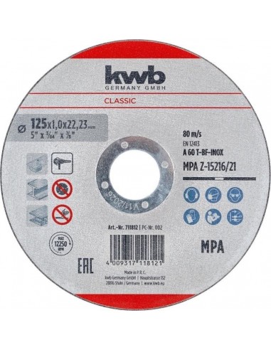 DISCO DA TAGLIO PER METALLO 125X1,0 DISCO DA TAGLIO PER METALLO 125X1,0
