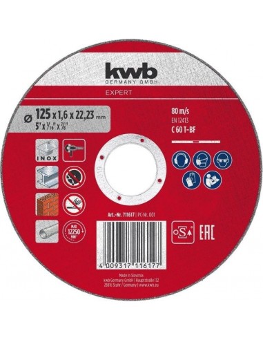 DISCO DA TAGLIO MULTIMATERIALE 125X1,6MM DISCO DA TAGLIO MULTIMATERIALE 125X1,6MM