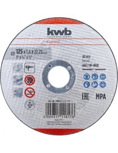 DISCO DA TAGLIO PER METALLO 125X1,6 DISCO DA TAGLIO PER METALLO 125X1,6