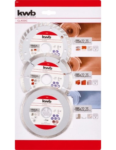 SET DISCHI DIAMANTATI DIAM. 115 MM - 3PZ SET DISCHI DIAMANTATI DIAM. 115 MM - 3PZ