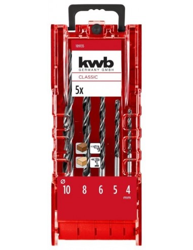 SET PUNTE PER LEGNO, 5 PZ Ø 4-10 MM -... SET PUNTE PER LEGNO, 5 PZ Ø 4-10 MM -...