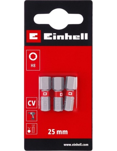 3 BIT STANDARD 25MM ESAGONALI 8MM 3 BIT STANDARD 25MM ESAGONALI 8MM