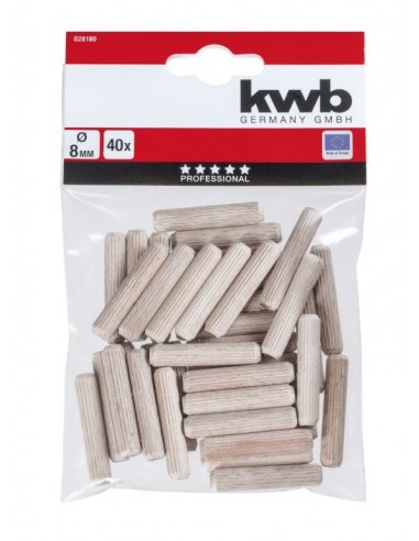 SPINE IN LEGNO DIAM. 8 x 40 MM - 40 PZ SPINE IN LEGNO DIAM. 8 x 40 MM - 40 PZ