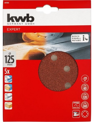 SET DISCI ABRASIVI FORATI Ø 125 MM 5 PZ SET DISCI ABRASIVI FORATI Ø 125 MM 5 PZ