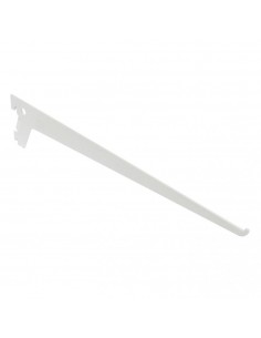 MENSOLA A 2 GANCI BIANCA 25CM