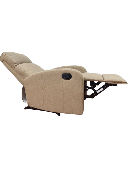 POLTRONA RECLINER IN TESSUTO COLORE BEIGE