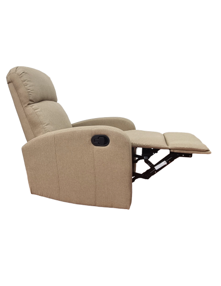 POLTRONA RECLINER IN TESSUTO COLORE BEIGE