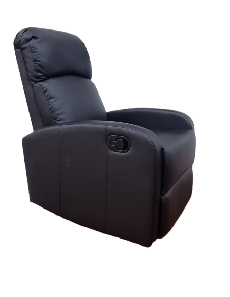 POLTRONA RECLINER IN ECOPELLE COLORE NERO