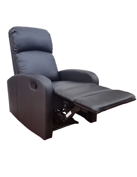 POLTRONA RECLINER IN ECOPELLE COLORE NERO