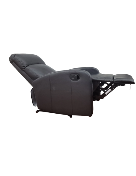 POLTRONA RECLINER IN ECOPELLE COLORE NERO