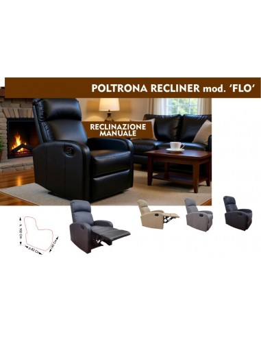 POLTRONA RECLINER IN ECOPELLE COLORE...