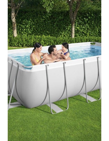 PISCINA STEEL FRAME 404X201X100 CON... PISCINA STEEL FRAME 404X201X100 CON...