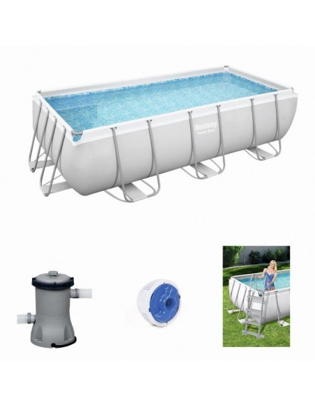 PISCINA STEEL FRAME 404X201X100 CON POMPA