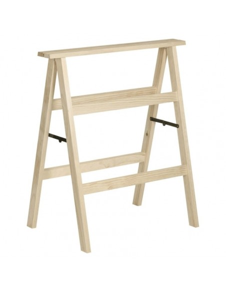 CAVALLETTO A SCALETTA IN LEGNO CON APPOGGIO 75 x 90H CM