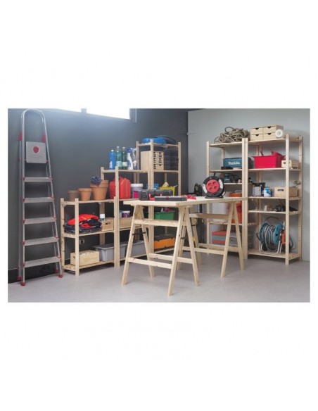 CAVALLETTO A SCALETTA IN LEGNO CON APPOGGIO 75 x 90H CM