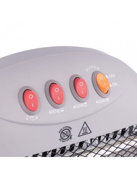 STUFA ALOGENA GRIGIO OTTANIO 3ELEMENTI 1200W