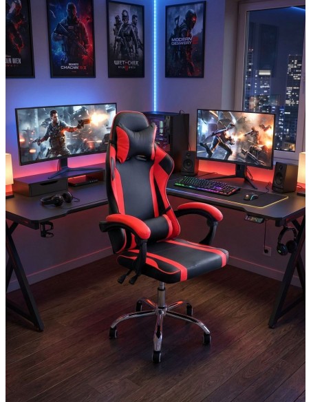 POLTRONA GAMING GIGI ROSSO/NERO