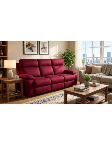 DIVANO KEY 3 POSTI BURGUNDY