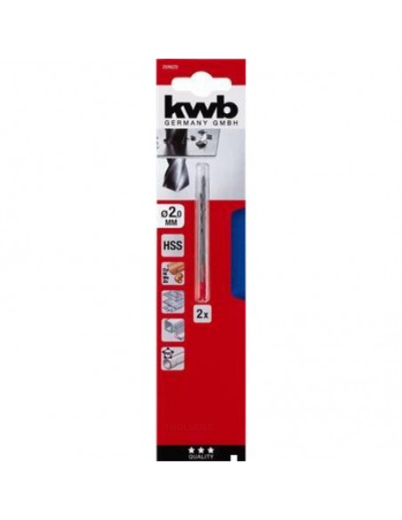 PUNTA HSS-R Ø 2,0 MM (2 PZ) - QUALITY