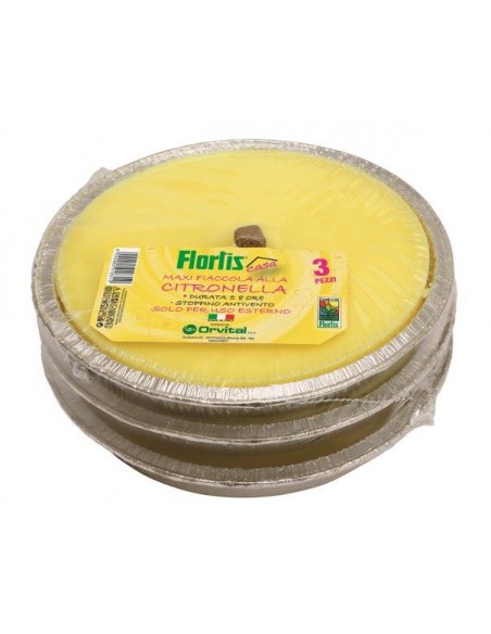 MAXI FIACCOLA CITRONELLA ARGENTO Ø 16,5 3PZ