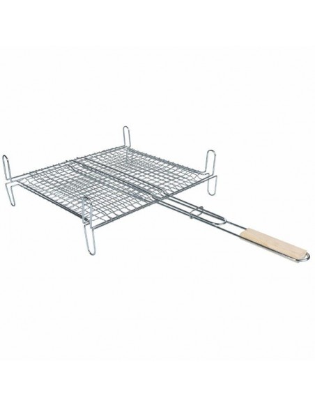 GRATICOLA DOPPIA CON MANICO IN LEGNO