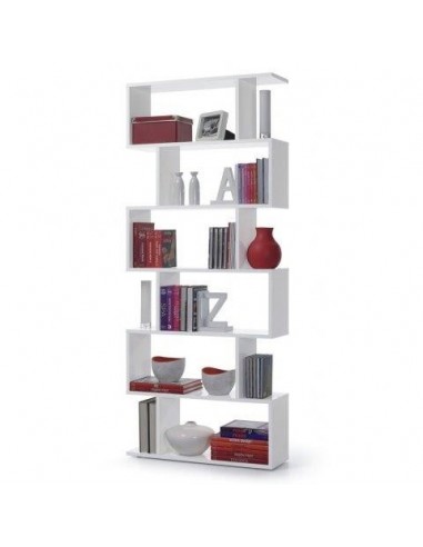LIBRERIA/SCAFFALE DA TERRA 6 VANI BIANCA