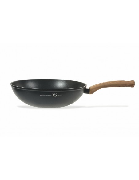 WOK FORGIATO NERO INTERNO RUVIDO D 30CM