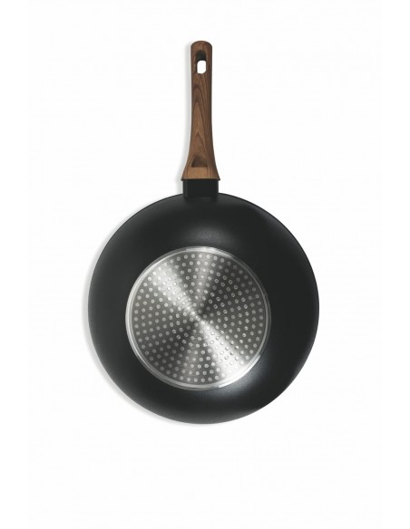 WOK FORGIATO NERO INTERNO RUVIDO D 30CM