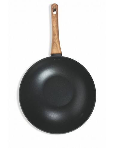 WOK FORGIATO NERO INTERNO RUVIDO D 30CM WOK FORGIATO NERO INTERNO RUVIDO D 30CM