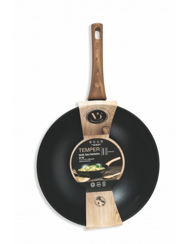 WOK FORGIATO NERO INTERNO RUVIDO D 30CM WOK FORGIATO NERO INTERNO RUVIDO D 30CM