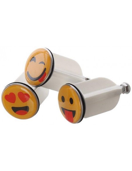 SALTELLO IN ACCIAIO E ABS 38 MM CON DECORAZIONE 'EMOTICONS'