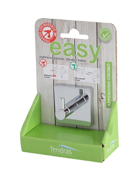 APPENDINO IN ACCIAIO CROMATO CON DOPPIA MODALITA DI FISSAGGIO