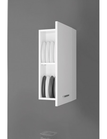 PENSILE SOSPESO IN NOBILITATO MELAMINICO FRONTALE COLORE BIANCO LUCIDO