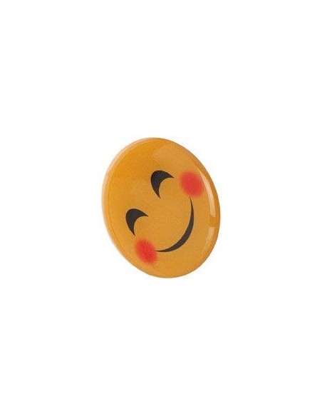 SALTELLO IN ACCIAIO E ABS 38 MM CON DECORAZIONE 'EMOTICONS'