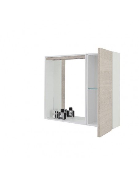 SPECCHIERA CON CASSA IN NOBILITATO RIVESTITO IN PVC