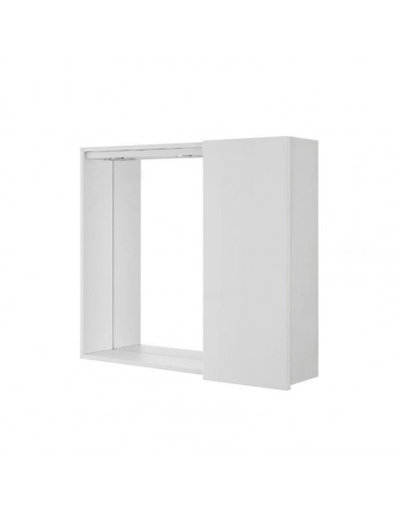 SPECCHIERA CON CASSA IN NOBILITATO RIVESTITO IN PVC