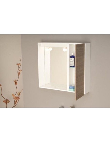 SPECCHIERA CON CASSA IN NOBILITATO RIVESTITO IN PVC