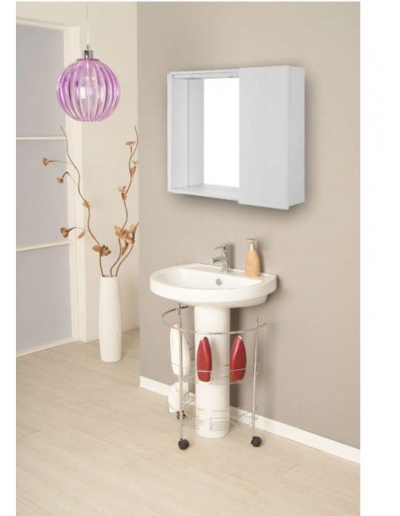 SPECCHIERA CON CASSA IN NOBILITATO RIVESTITO IN PVC