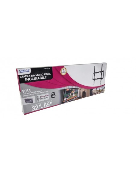 STAFFA TV DA PARETE INCLINABILE 26"-55"